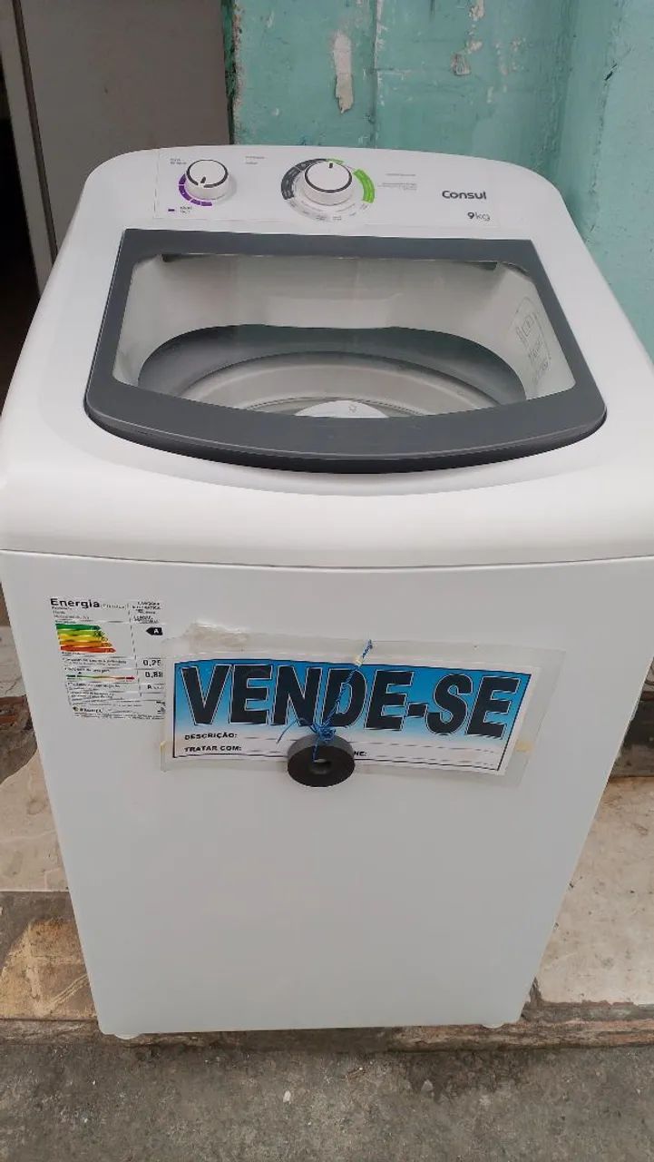 Máquina de lavar roupas cônsul 9kg 