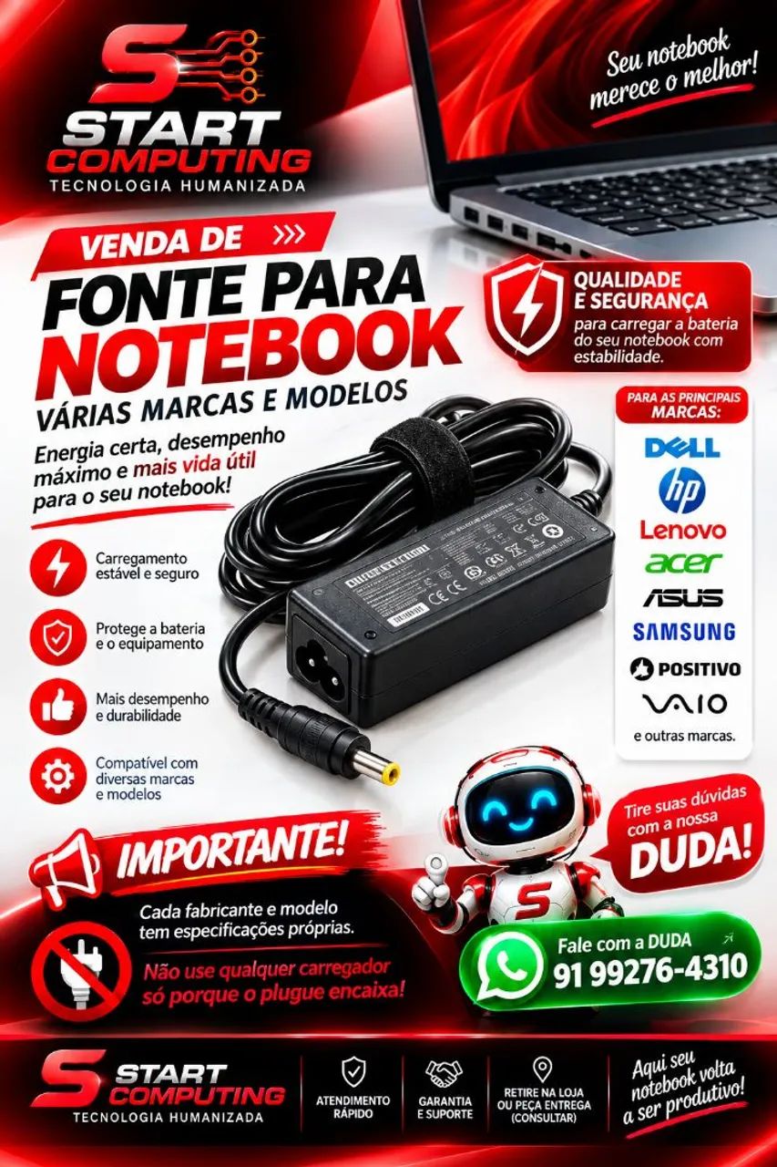 ? Fonte e teclado, ? bateria e tela de notebook  - Foto 5