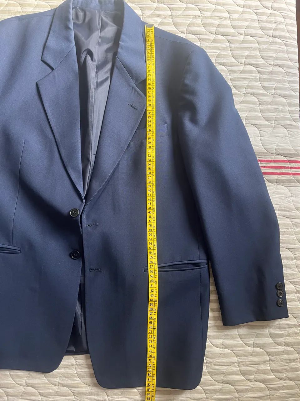Blazer masculino azul marinho 50 - Foto 4