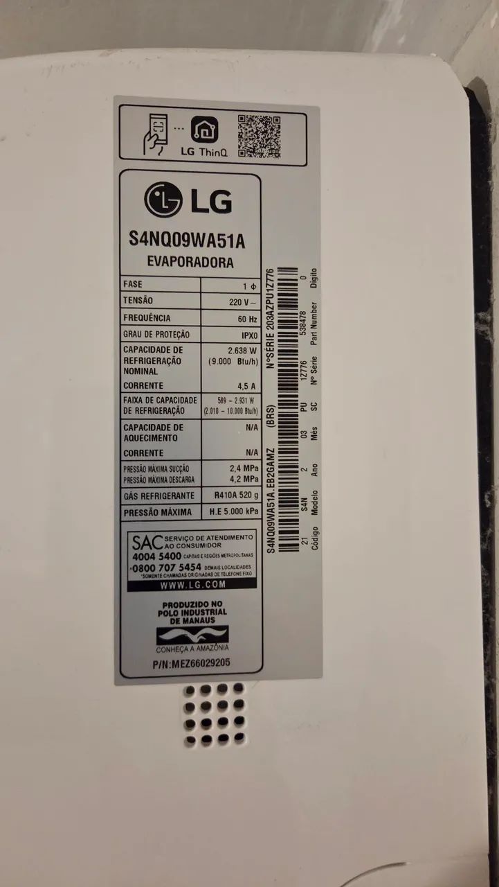 Ar condicionado LG 9000 btu  - Foto 3