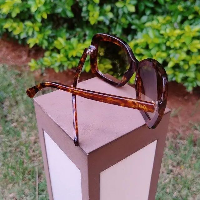 Óculos de Sol Quadrado de Tartaruga da Dolce & Gabbana - Foto 4