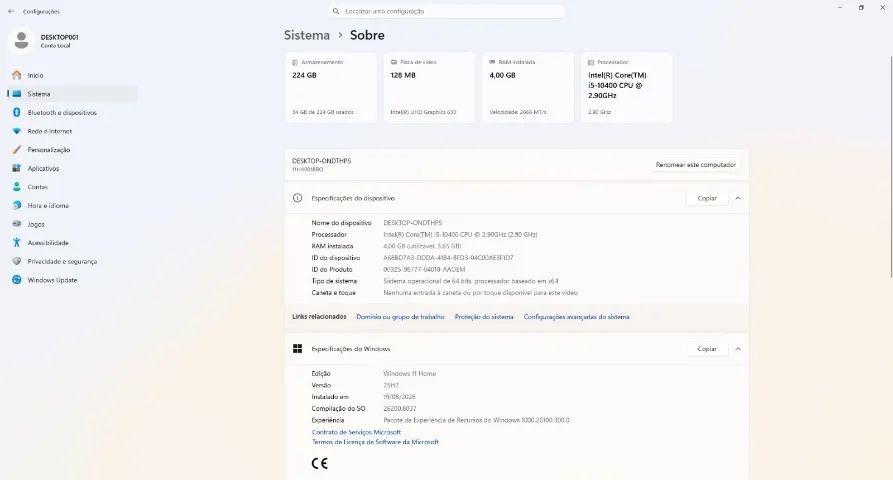 Computador Intel Core i5 - SSD 240GB - Windows 11 Ativado - Foto 5