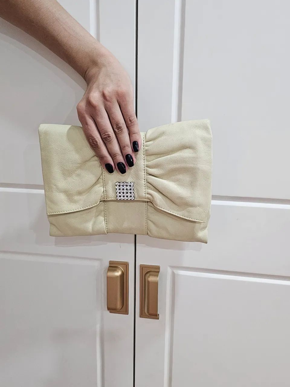 Bolsa Clutch Banana Republic Bege Off Withe - Foto 2