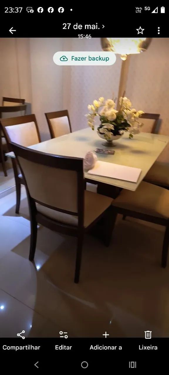 Vendo Mesa sem as cadeiras, um Rack, um sofá  - Foto 4