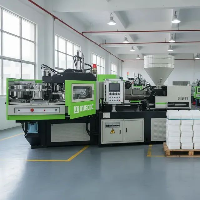 Máquina Injetora Rotativa automática, abertura automática pneumática IJ-668 - Foto 2
