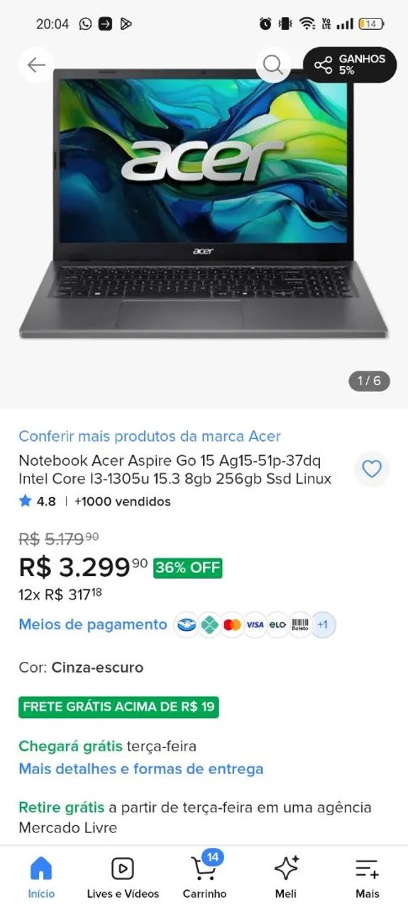 Notebook Acer  - Foto 4