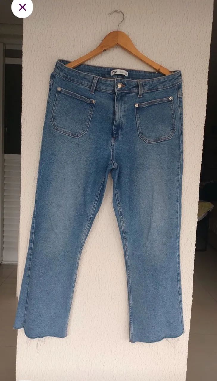 calça jeans zara 44 - Foto 2
