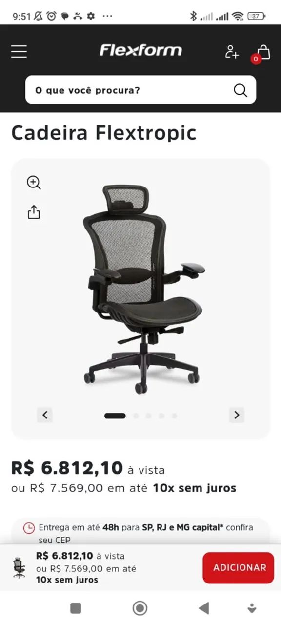 Cadeira ergonômica flexform flextropic - Foto 4