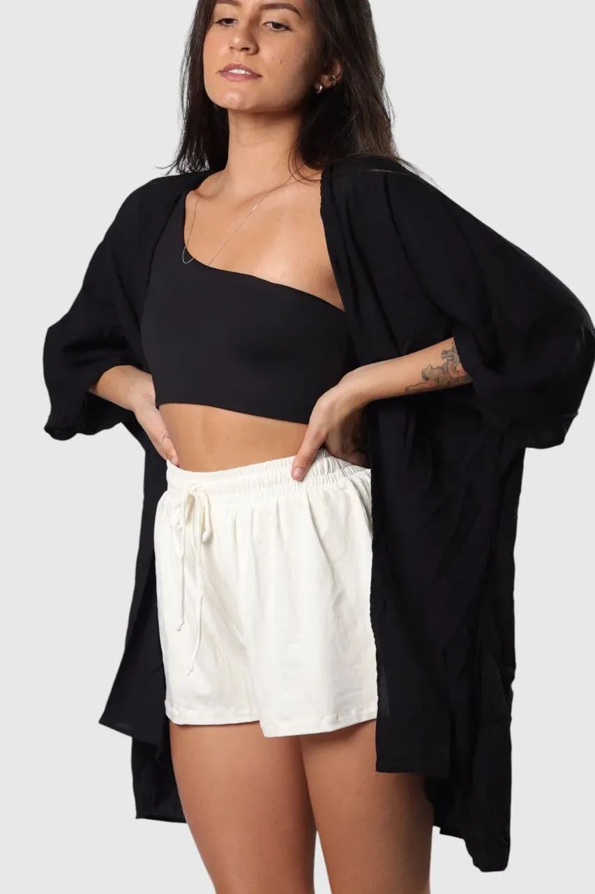 Kimono La Magie preto  - Foto 3
