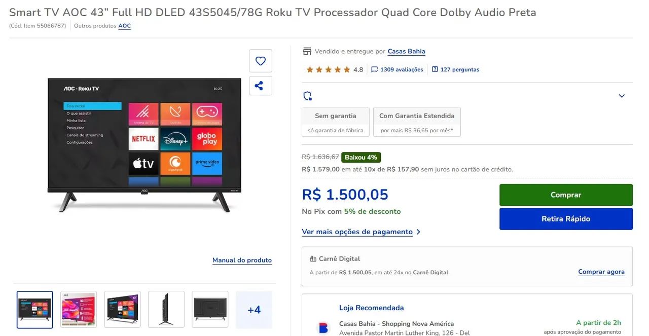 SMART TV 43? AOC  - Foto 2