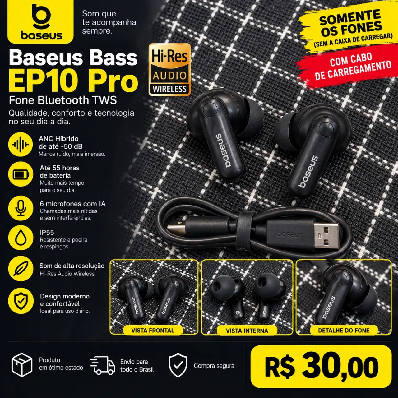 ? FONE BASEUS BASS EP10 PRO 