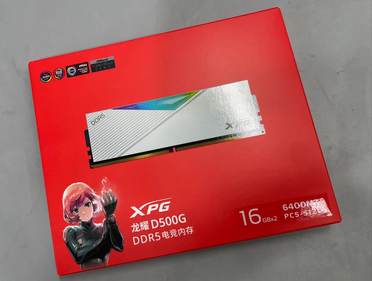 MEMORIA ADATA XPG LANCER, 32GB (2X16GB), DDR5, 6400MT/S, C32, BRANCA