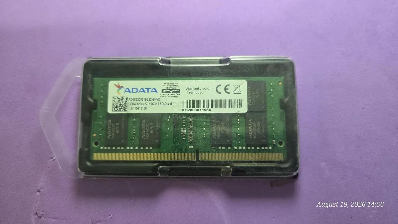 Memória RAM 16Gb DDR4 Adata So-Dimm