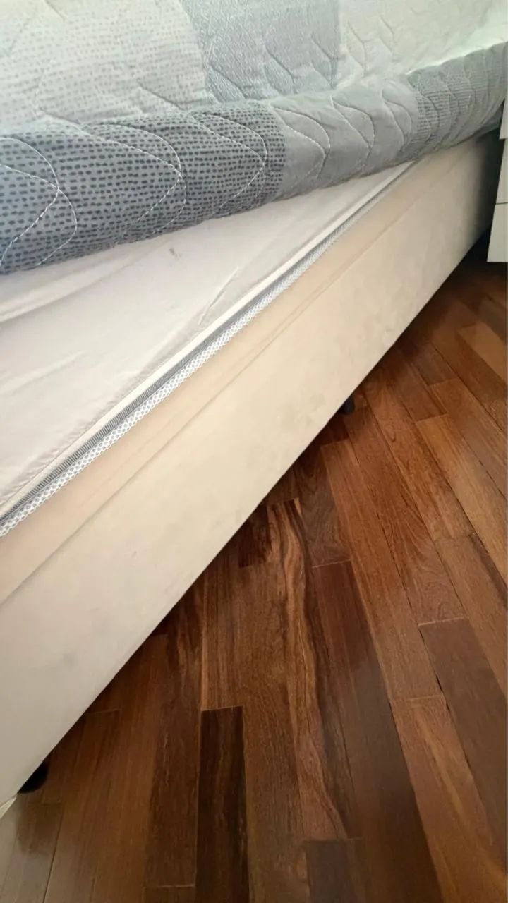 Cama de 2025 solteirão base box com baú com colchão  - Foto 3
