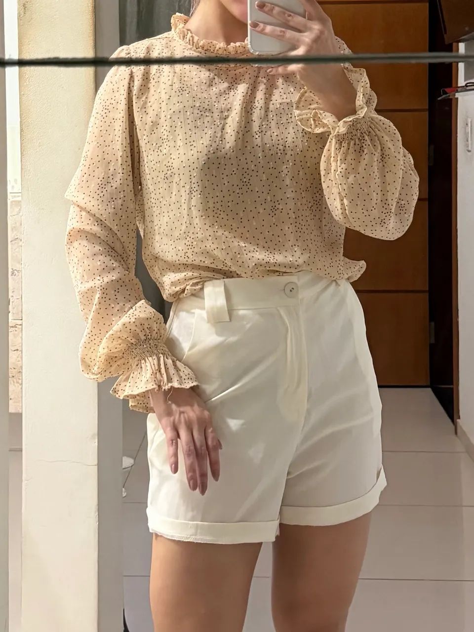 Blusa manga comprida social 