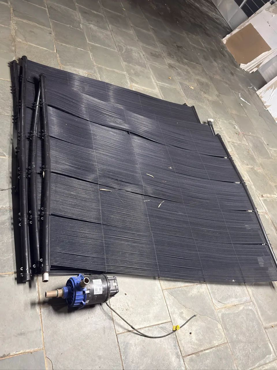Aquecedor solar para piscina com motor