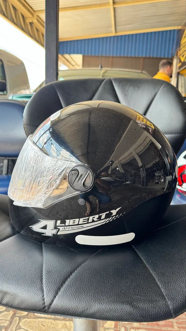 Capacete liberty  preto tamanho 58 - Foto 5