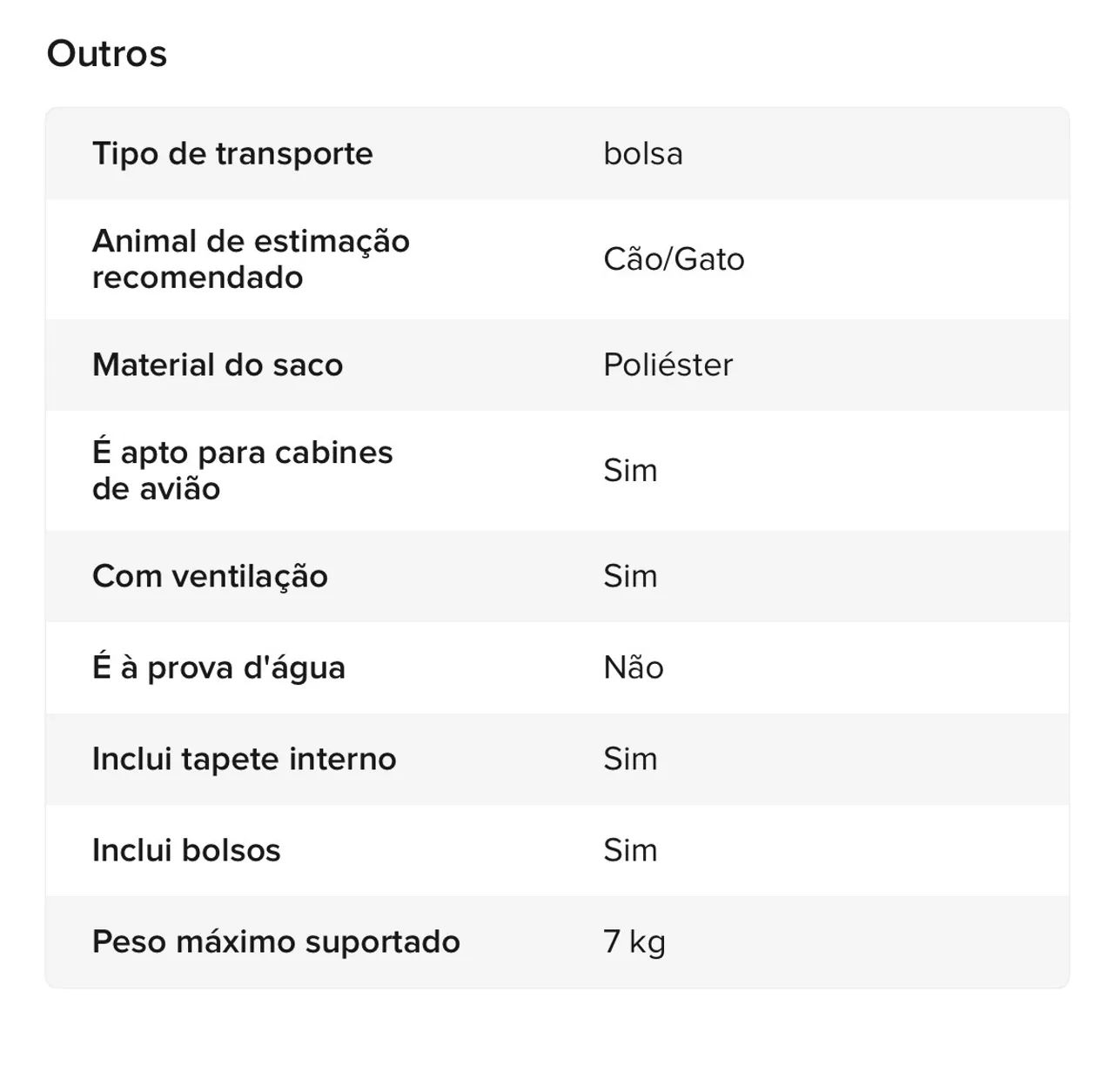 Bolsa de transportes aéreos para caes gatos avião preto 43x32x24cm São Pet - Foto 6