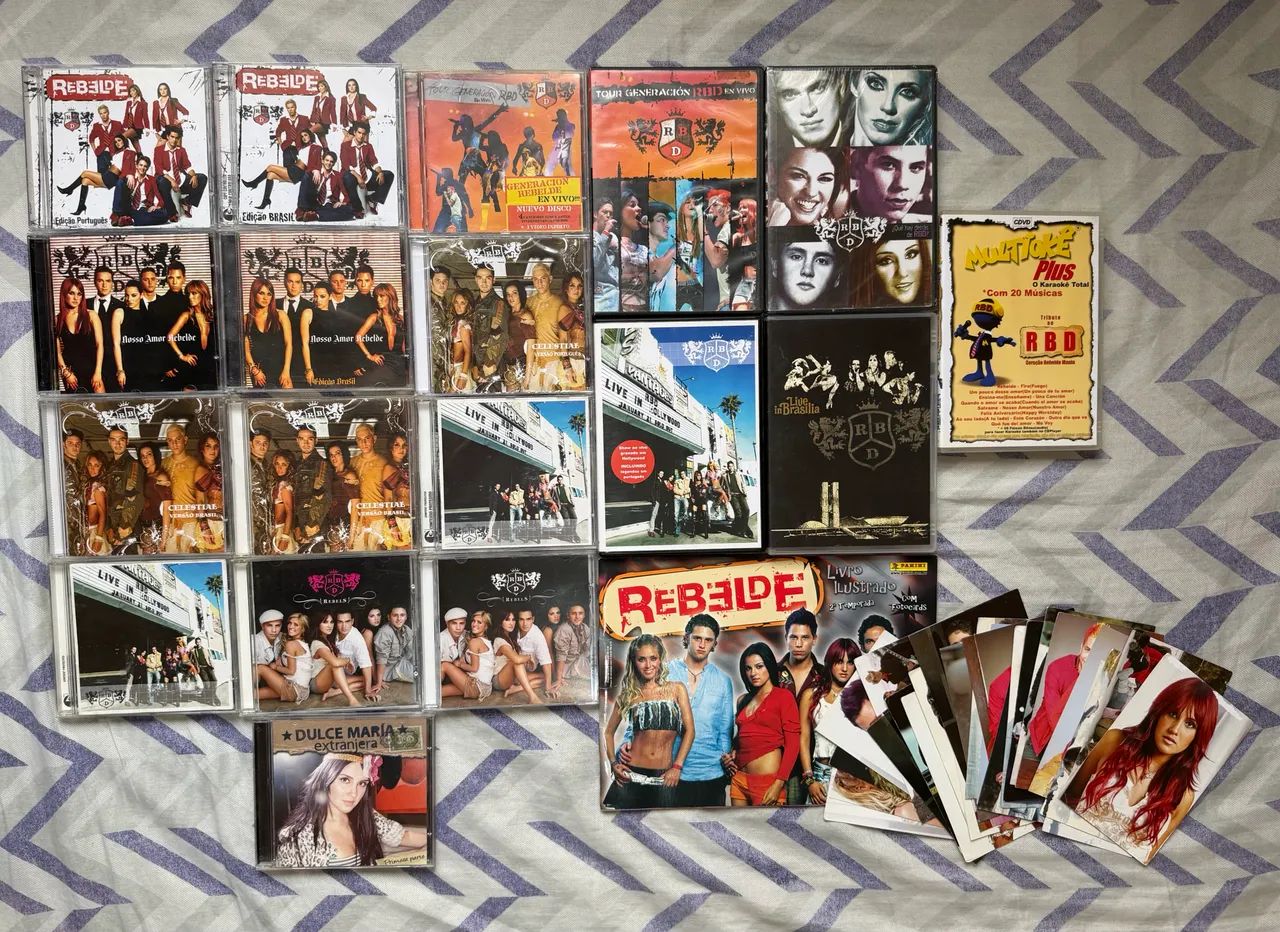 COLEÇÃO RBD - CDS E DVDS (REBELDE) ÚLTIMOS ITENS