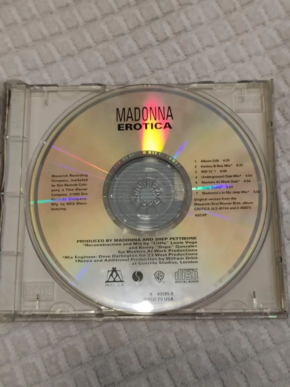CD Single Madonna Erotica - Foto 5
