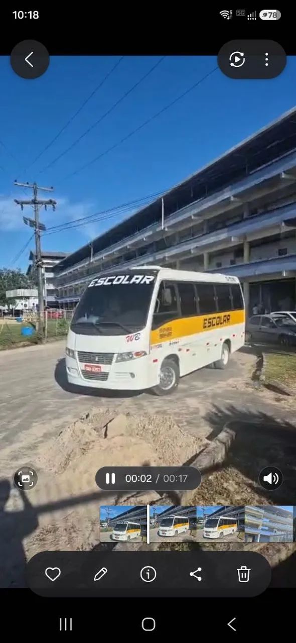 Vendo microonibus Volare V8 Motor Cummins 