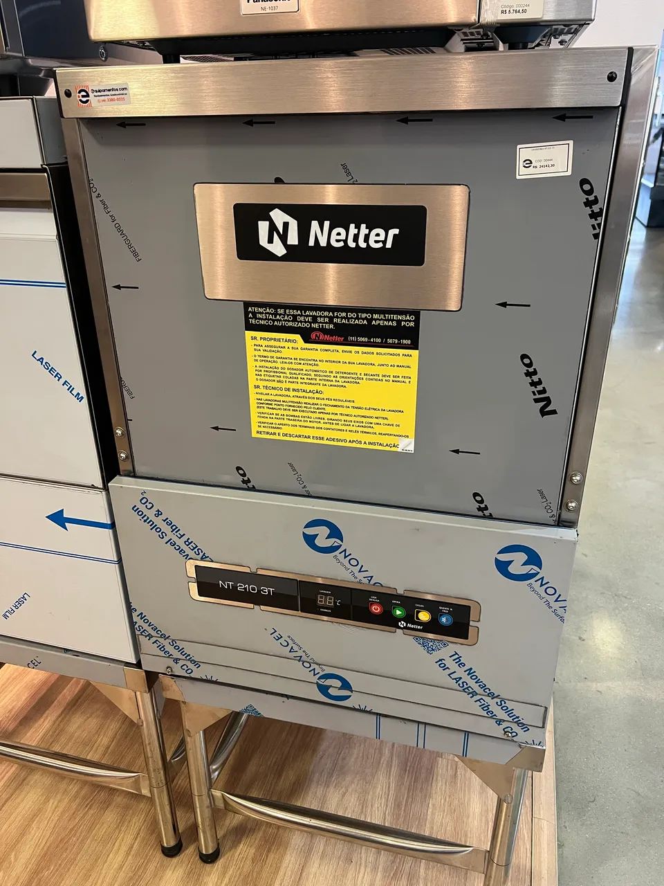 Lavadora de louças industrial NT 210 Netter com 2 anos de garantia 