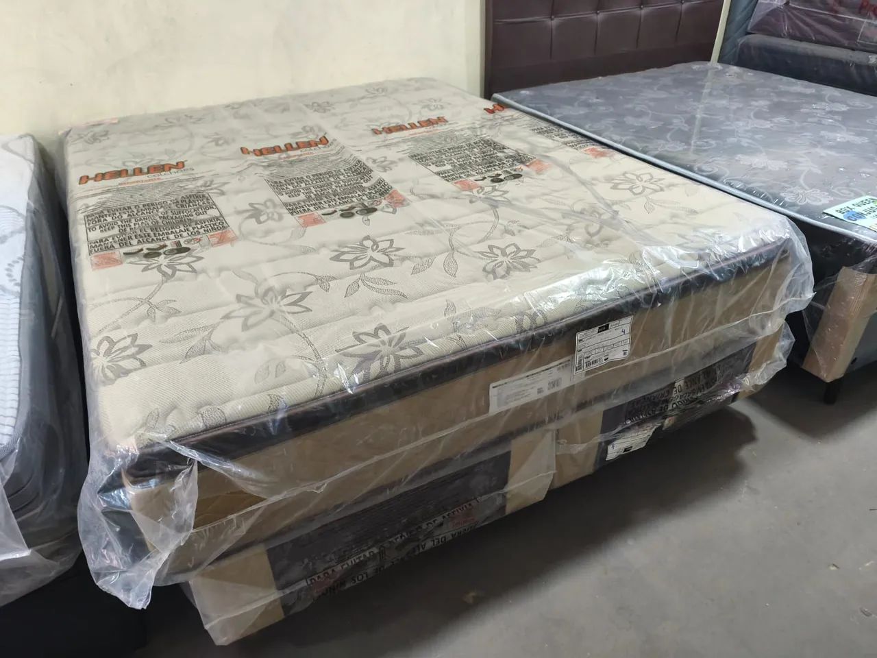 Cama Box Queen Size Colchão D33 com Pilow Top 