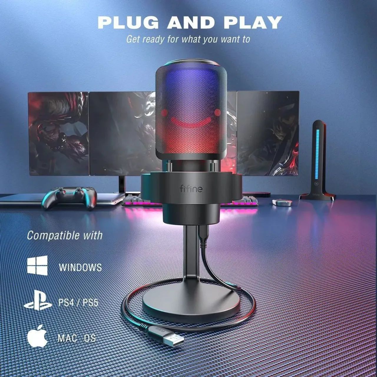 Microfone Fifine A8 Ampligame Para Lives (Original e Lacrado) - Foto 2