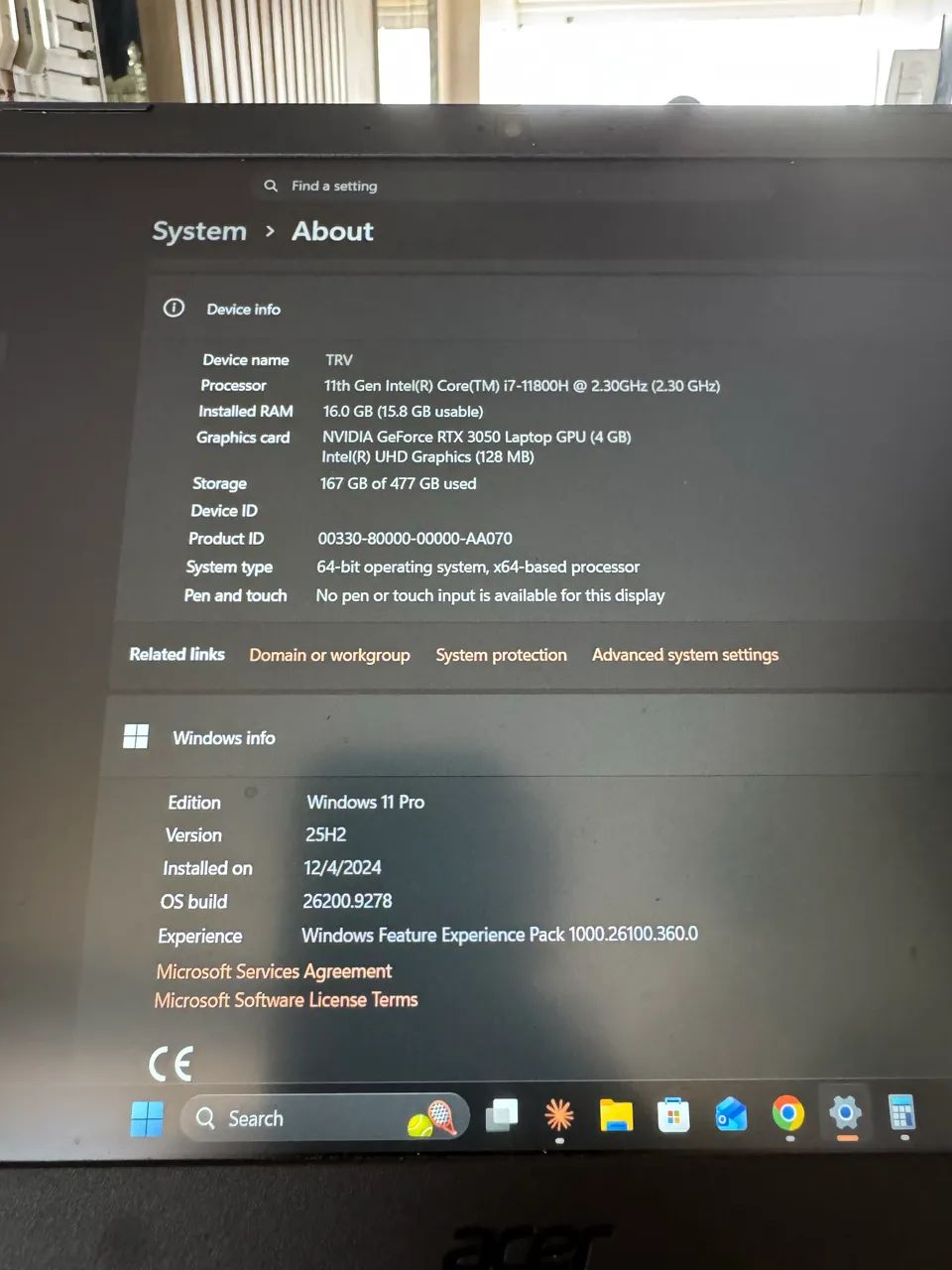 Acer Nitro 5 i7 | RTX 3050 | 16 RAM | SSD 521GB  - Foto 5