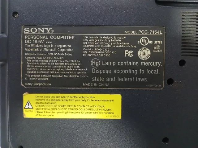 Notebook Sony Vaio PCG-7154L - Foto 4