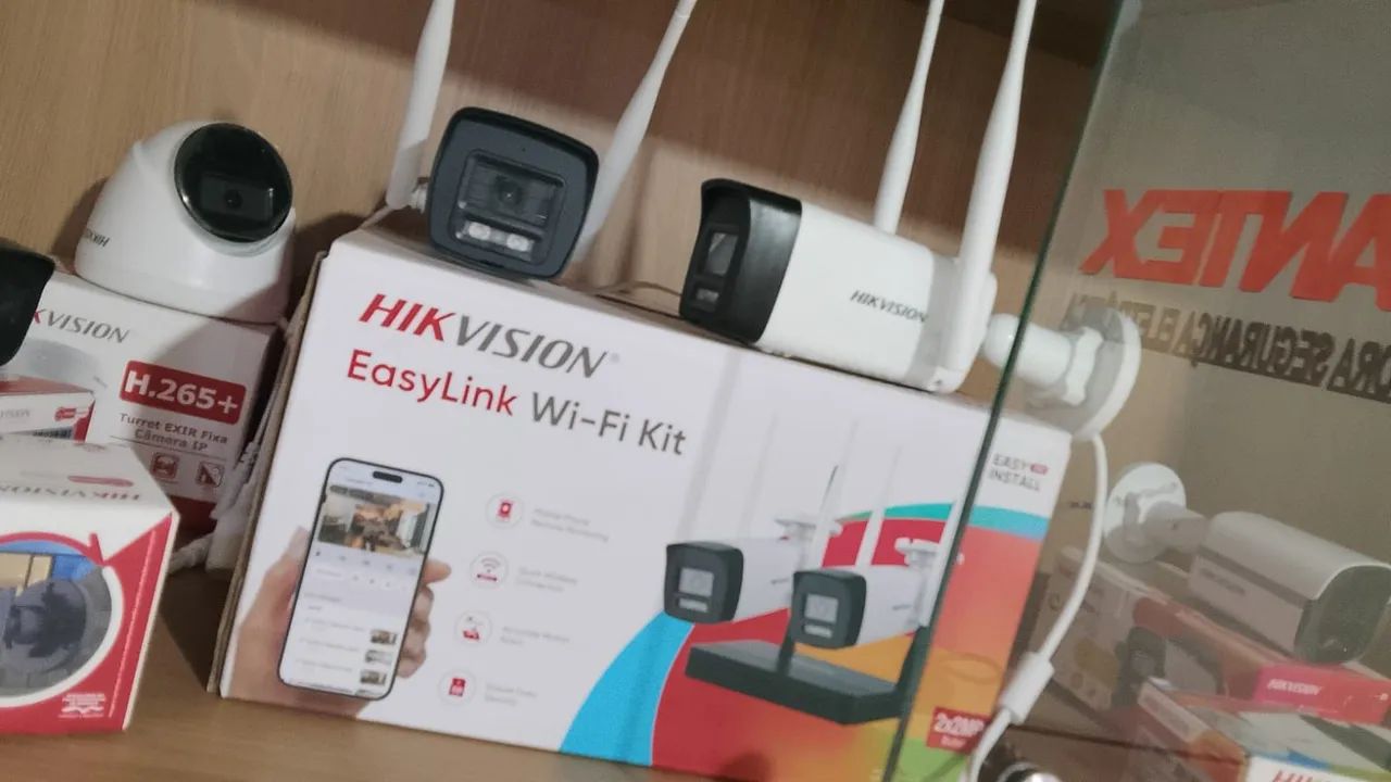 Kit 2 Câmeras + Gravador NVR Hikvision 