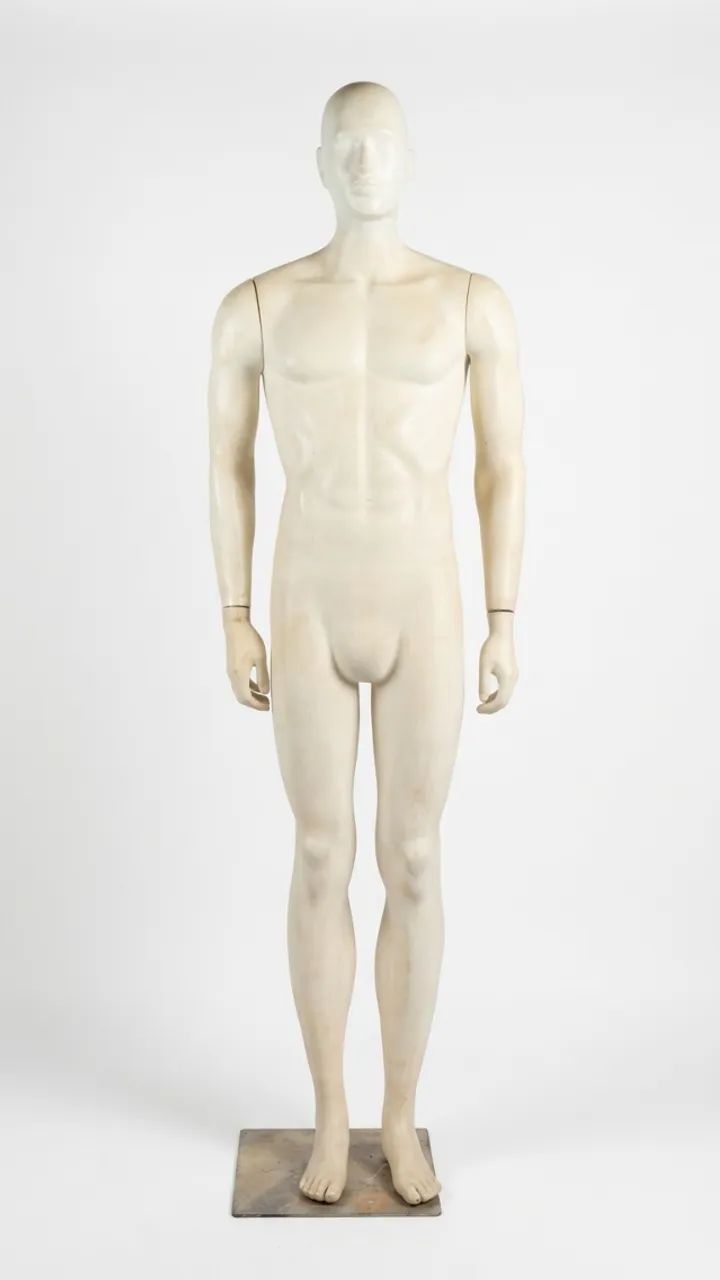 Manequim branco masculino reto