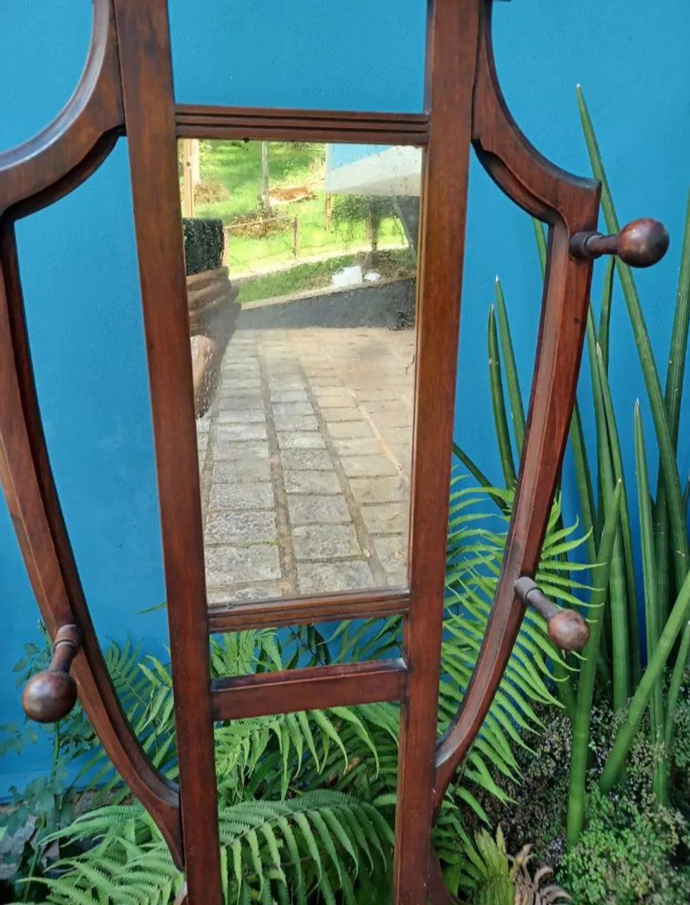 Impressionante chapeleiro de madeira nobre muito antigo - Foto 3