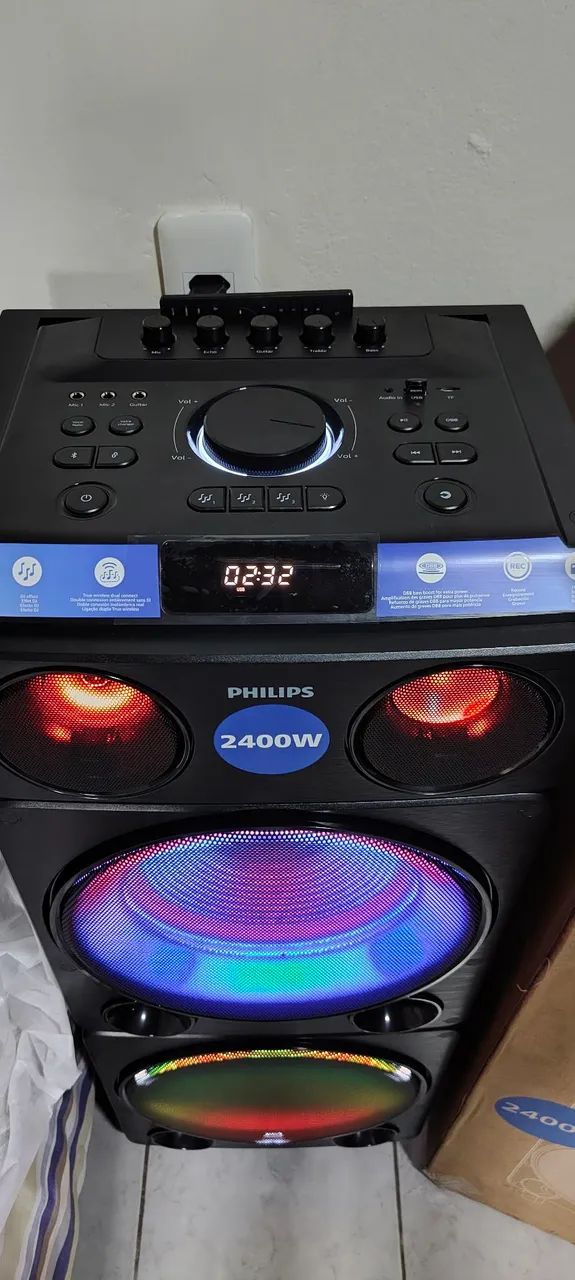 Caixa de som torre Philips com 2400w boca de 12 polegadas produto novo  - Foto 2