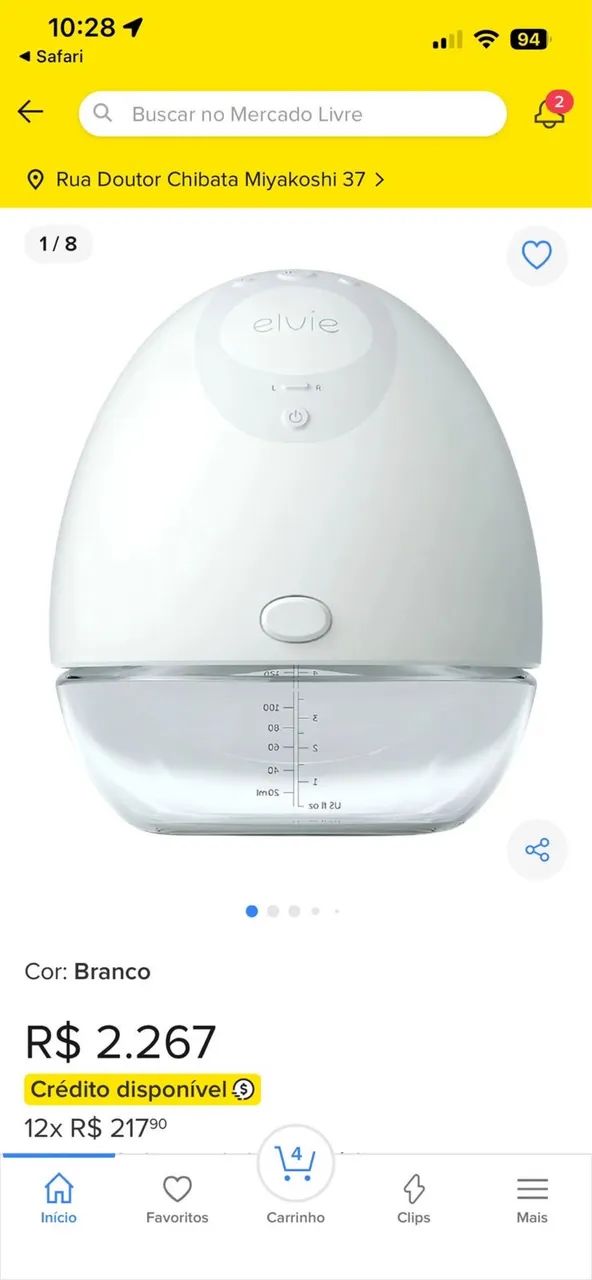 Bomba Tira-Leite Elvie com Bluetooth - Semi Nova - Importada EUA - Foto 2