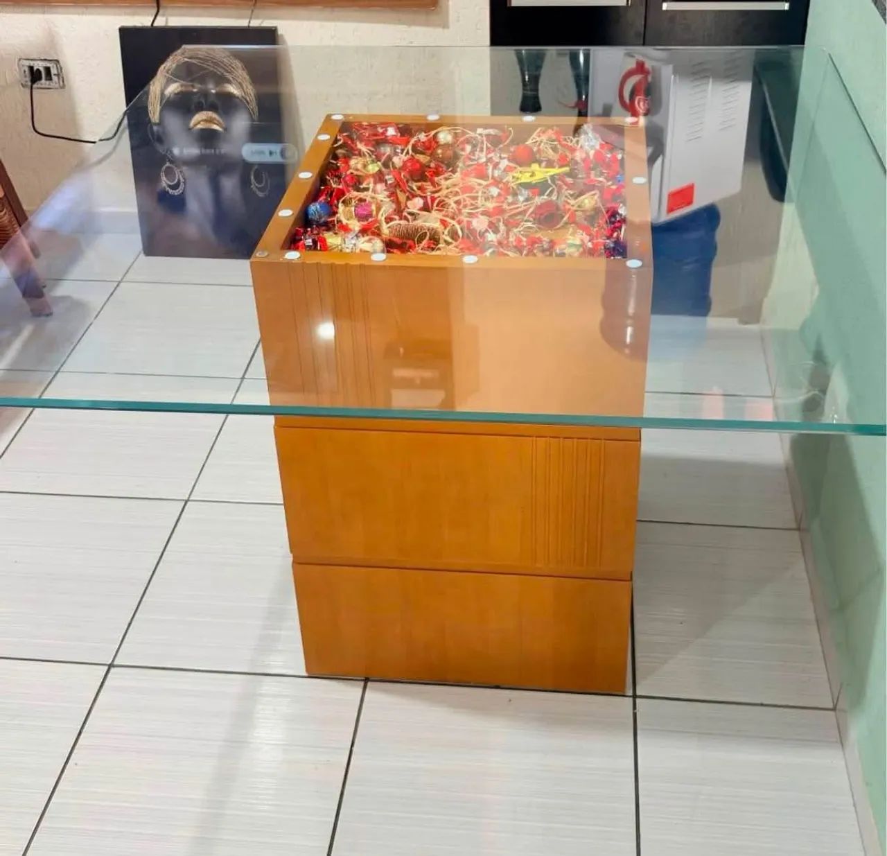 Vendo mesa de vidro 