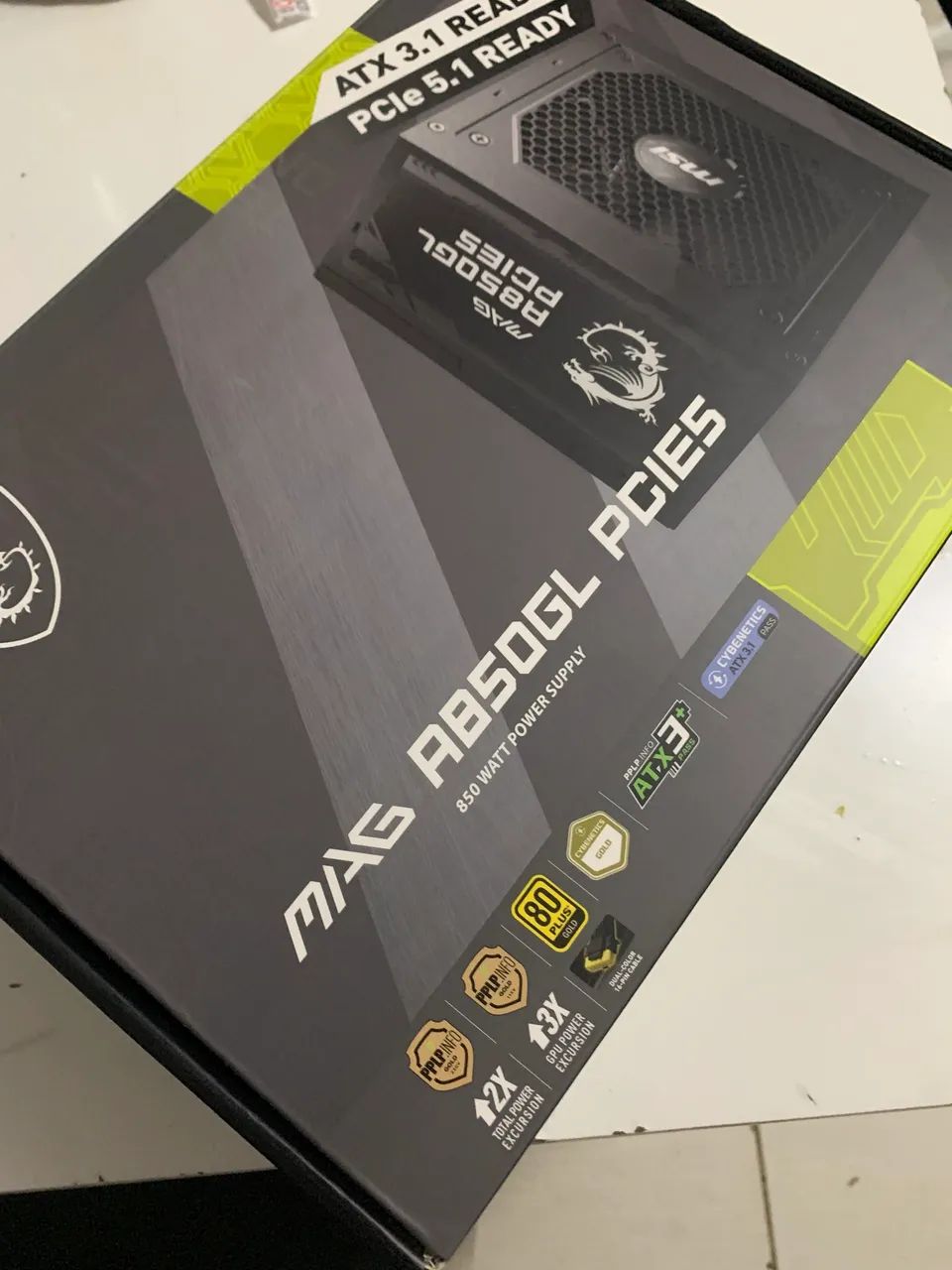 Fonte gamer nova MSI 850w A850GL 