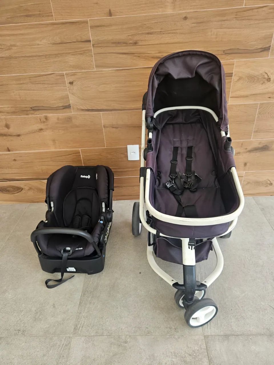 Barato Conjunto completo carrinho e bebê conforto - Foto 4