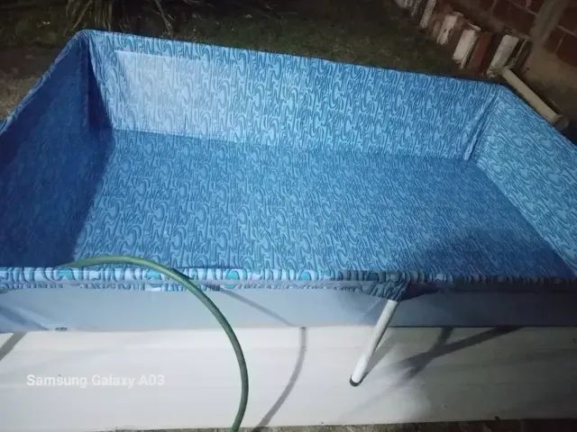 Piscina Retangular Pequena 1000 Litros Portátil - Foto 3