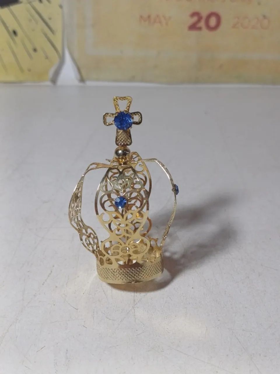 Acessório  coroa dourada para imagem de Nossa Senhora 6cm