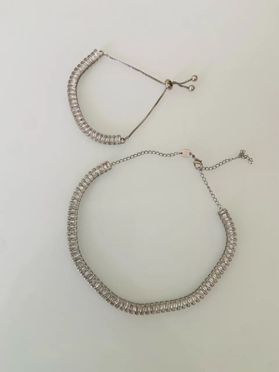Pulseira + Chocker riveira cravejadas e ajustáveis - Foto 2
