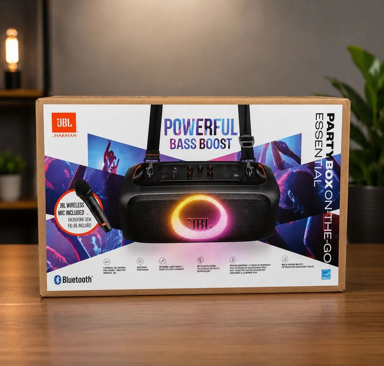 Caixa De Som Bluetooth Jbl Partybox On-the-go Essential + Microfone - Foto 2
