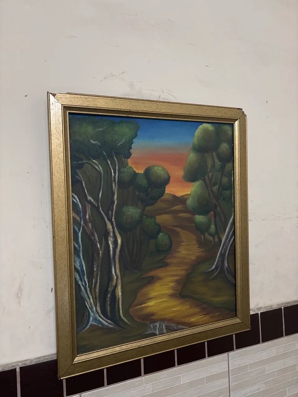Quadro pintado  em tela 