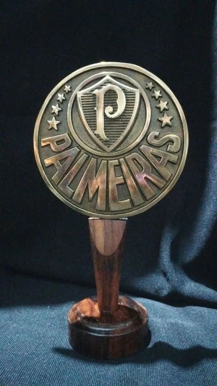 Enfeite escudo do Palmeiras em latão 