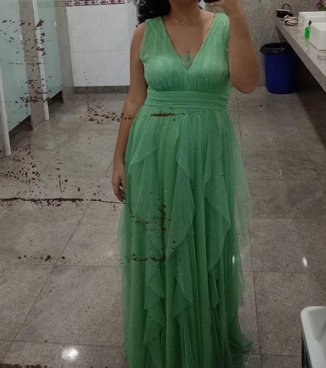 Vestido de Madrinha Verde Menta - Elegante e Delicado (40/42) - Foto 3