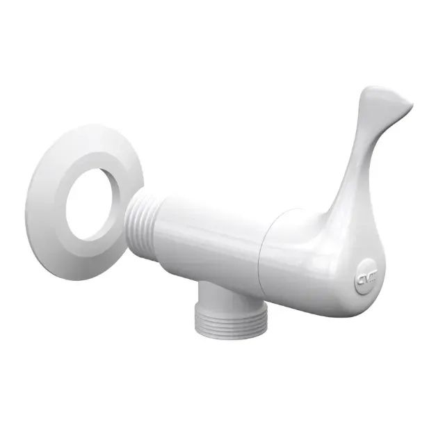 Registro Máquina Ducha ABS 1/2x1/2 alavanca Branco 1/4 volta Civitt