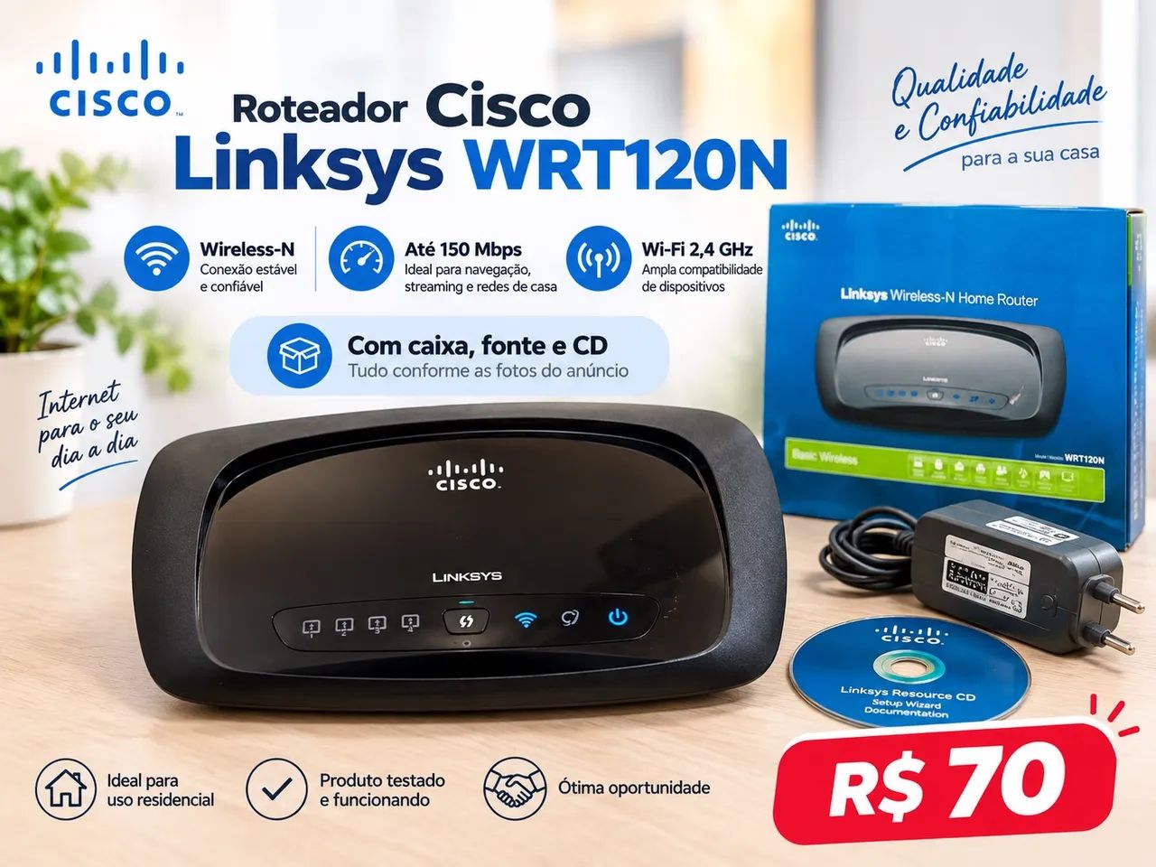 Roteador Cisco Linksys WRT120N Wireless-N 