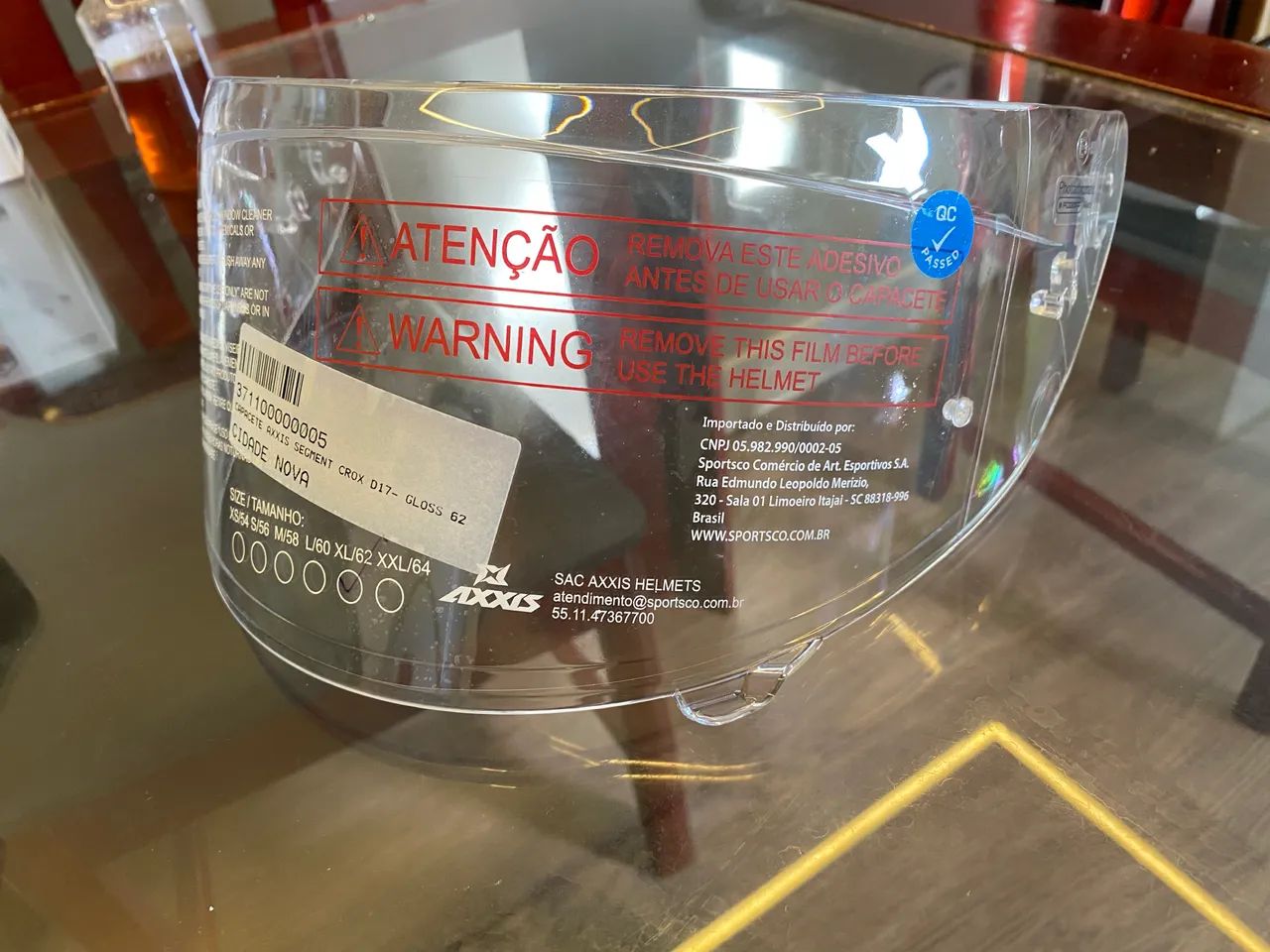 Viseira nova original axxis 