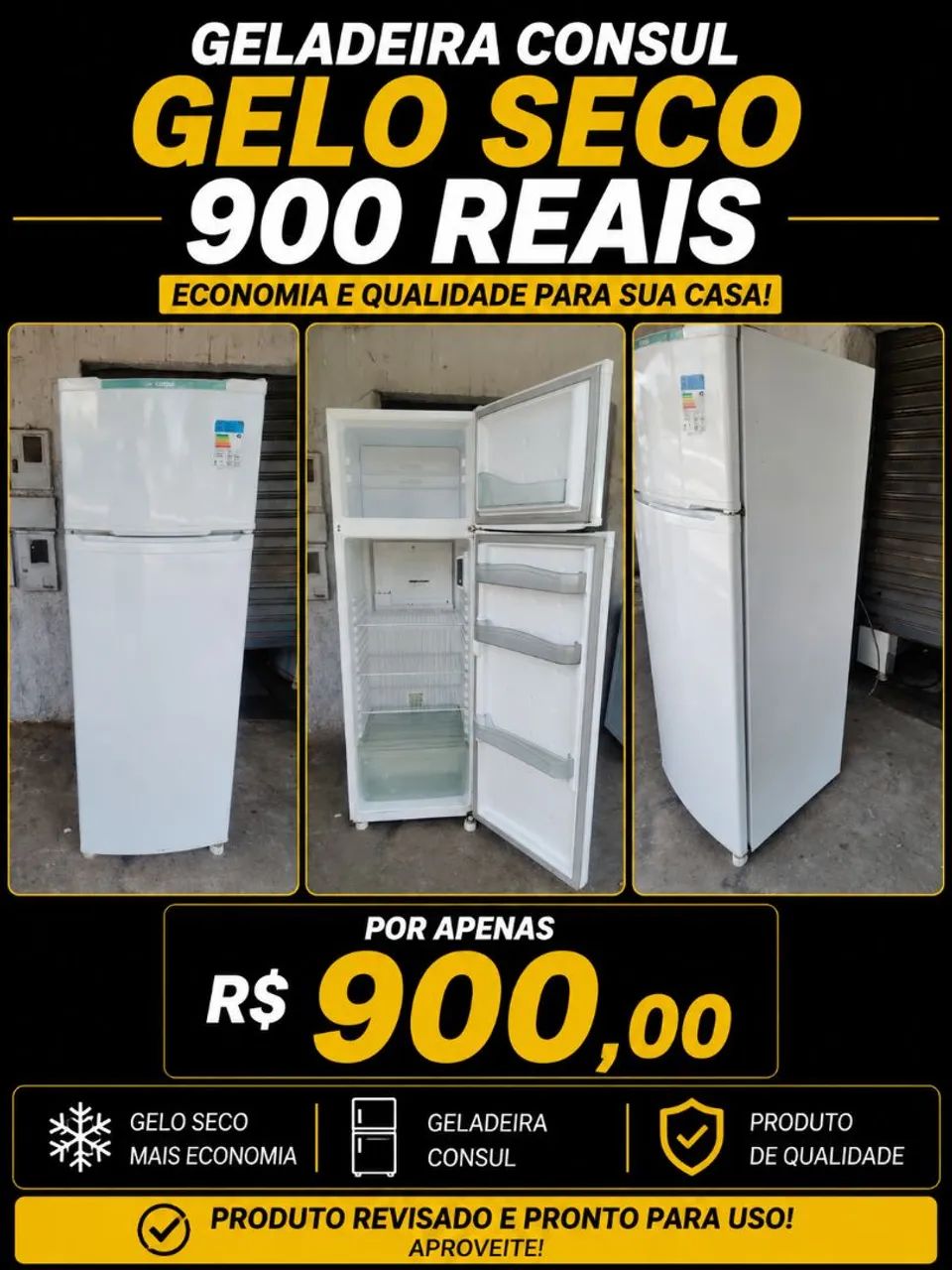 GELADEIRA GELO SECO 