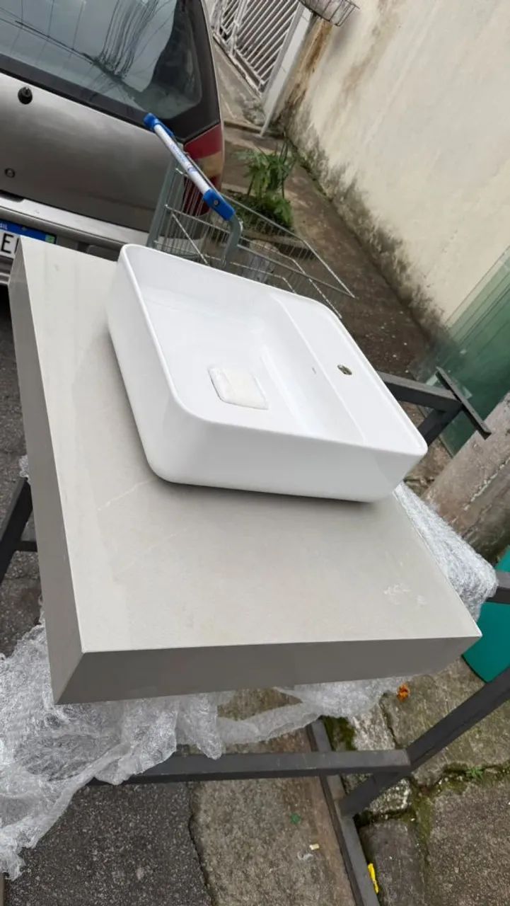 Pia Quartzo Cinza 80x55 - Foto 2